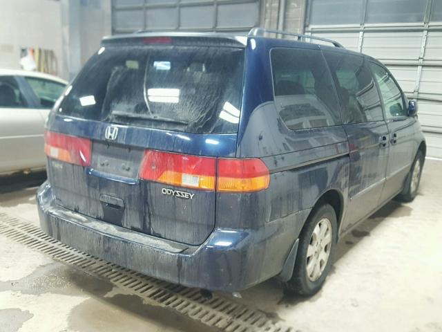 5FNRL18043B100701 - 2003 HONDA ODYSSEY EX BLUE photo 4