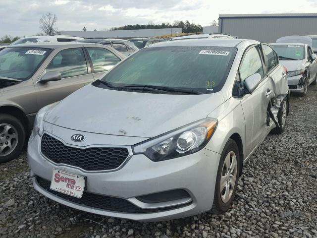 KNAFX4A68F5342188 - 2015 KIA FORTE LX SILVER photo 2