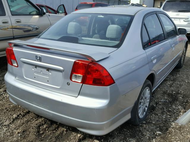 1HGES26785L007110 - 2005 HONDA CIVIC EX SILVER photo 4