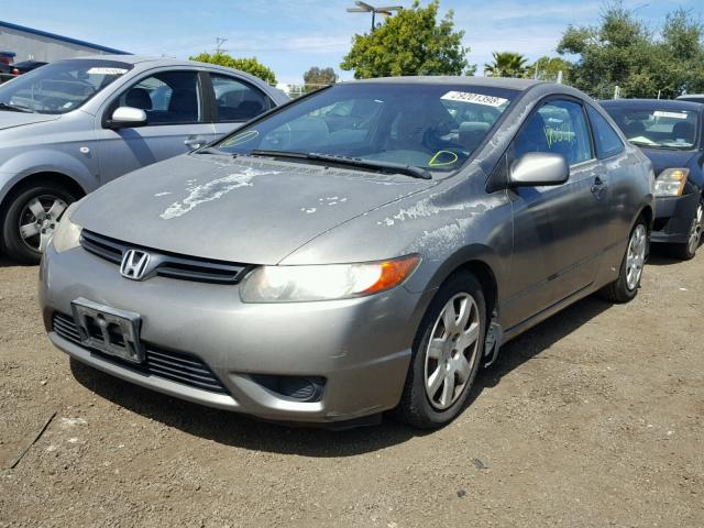 2HGFG126X6H547747 - 2006 HONDA CIVIC LX GRAY photo 2