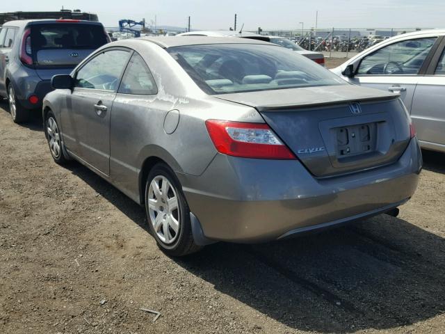 2HGFG126X6H547747 - 2006 HONDA CIVIC LX GRAY photo 3