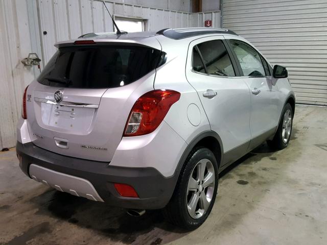 KL4CJBSB9DB059556 - 2013 BUICK ENCORE CON SILVER photo 4