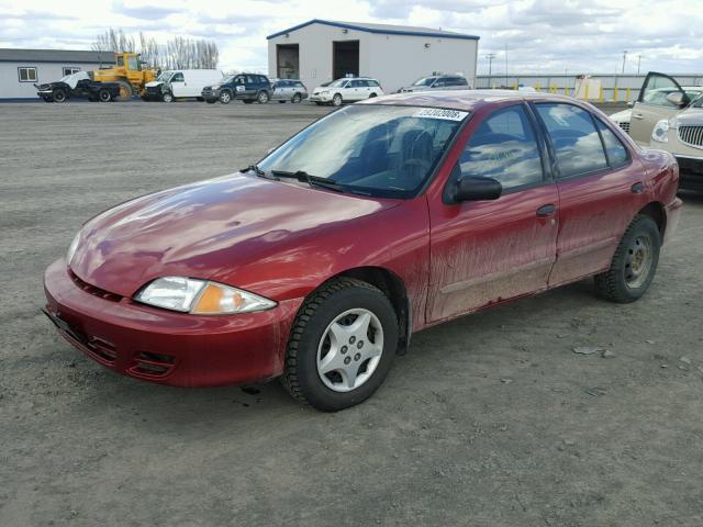 1G1JC524017224573 - 2001 CHEVROLET CAVALIER B RED photo 2