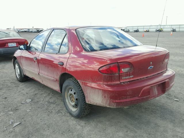 1G1JC524017224573 - 2001 CHEVROLET CAVALIER B RED photo 3