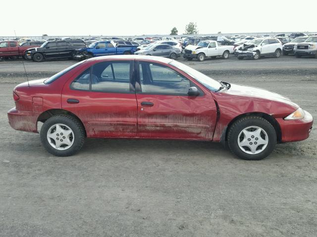 1G1JC524017224573 - 2001 CHEVROLET CAVALIER B RED photo 9