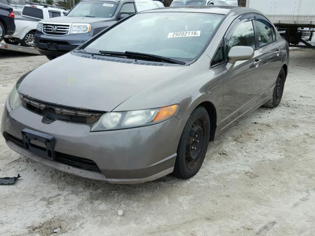 1HGFA15546L045873 - 2006 HONDA CIVIC LX TAN photo 2