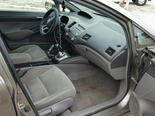 1HGFA15546L045873 - 2006 HONDA CIVIC LX TAN photo 5