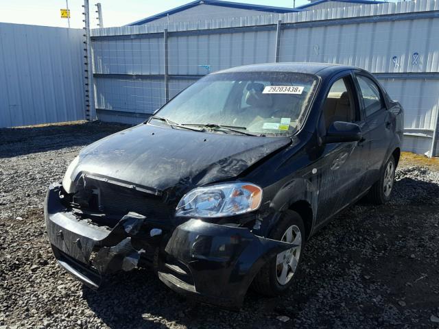 KL1TD56697B071391 - 2007 CHEVROLET AVEO BASE Czarny zdjęcie 2