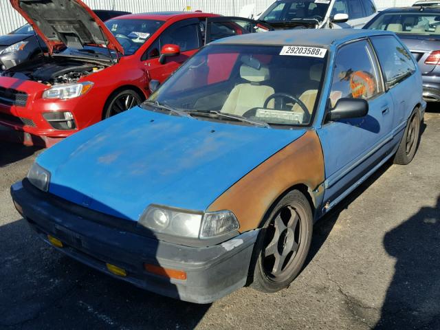 JHMED6356JS007351 - 1988 HONDA CIVIC 1.5 BLUE photo 2