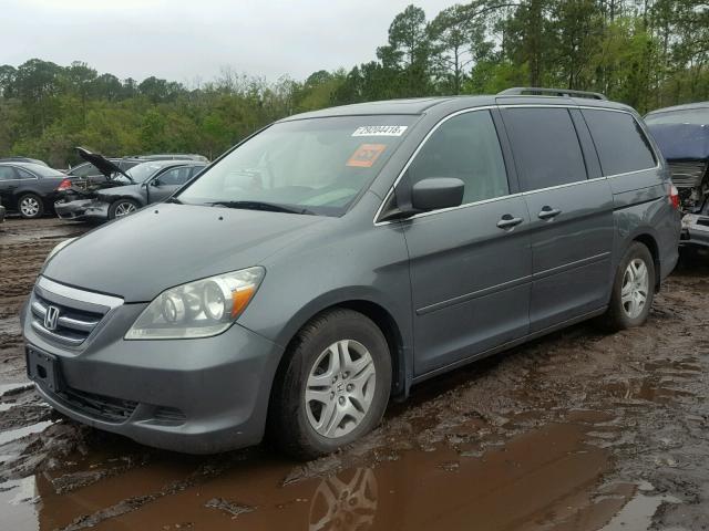 5FNRL38677B445811 - 2007 HONDA ODYSSEY EX GRAY photo 2