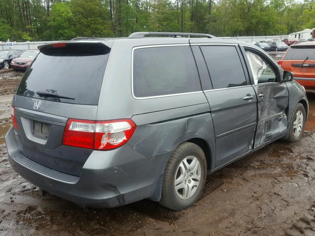 5FNRL38677B445811 - 2007 HONDA ODYSSEY EX GRAY photo 4