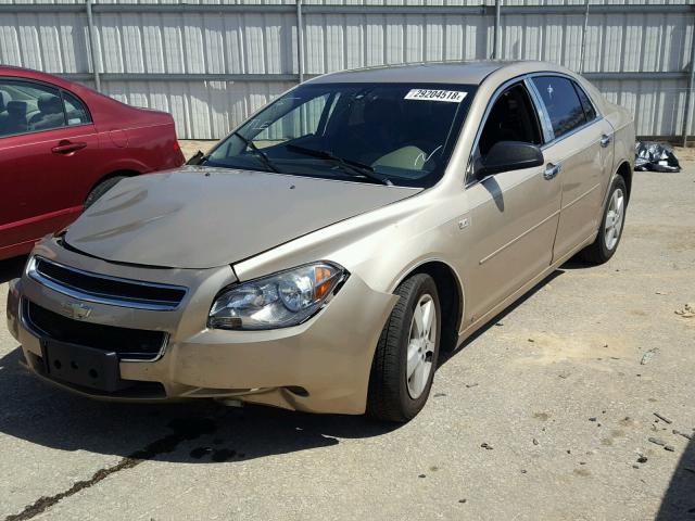 1G1ZG57B58F283844 - 2008 CHEVROLET MALIBU LS ოქროსფერი ფოტო 2
