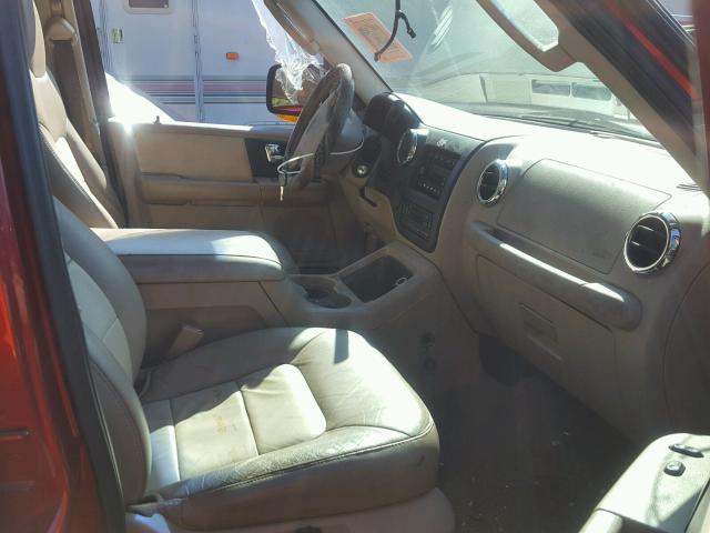 1FMPU17506LA76119 - 2006 FORD EXPEDITION RED photo 5