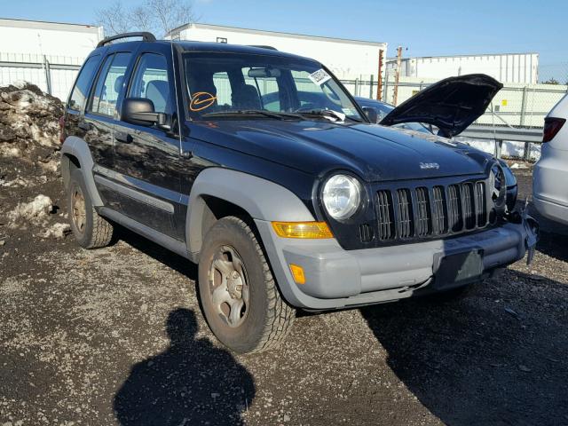 1J4GL48K66W125622 - 2006 JEEP LIBERTY SP BLACK photo 1