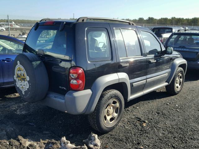 1J4GL48K66W125622 - 2006 JEEP LIBERTY SP BLACK photo 4