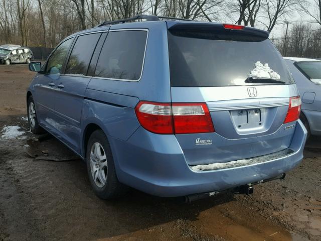 5FNRL38435B075033 - 2005 HONDA ODYSSEY EX BLUE photo 3