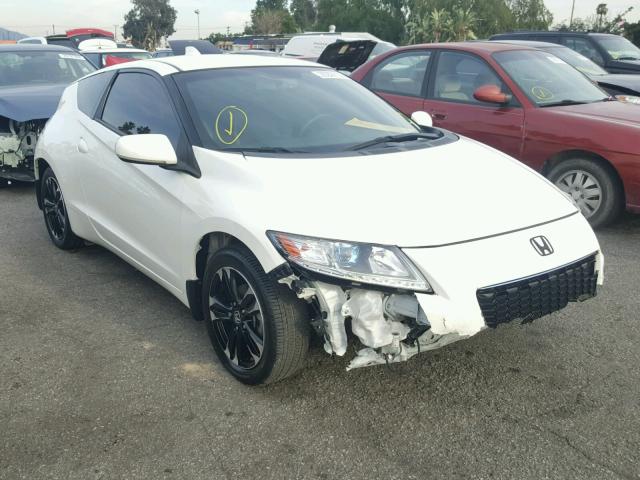 JHMZF1C66ES002597 - 2014 HONDA CR-Z EX WHITE photo 1