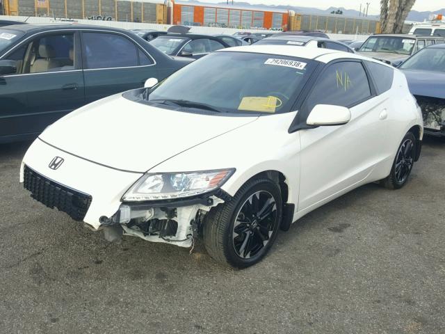 JHMZF1C66ES002597 - 2014 HONDA CR-Z EX WHITE photo 2