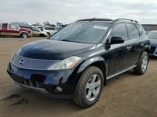 JN8AZ08W33W228339 - 2003 NISSAN MURANO SL BLACK photo 2