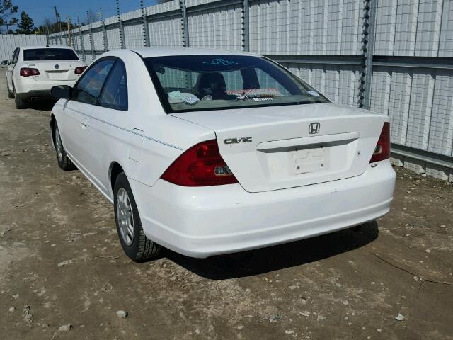 1HGEM22572L053358 - 2002 HONDA CIVIC LX WHITE photo 3