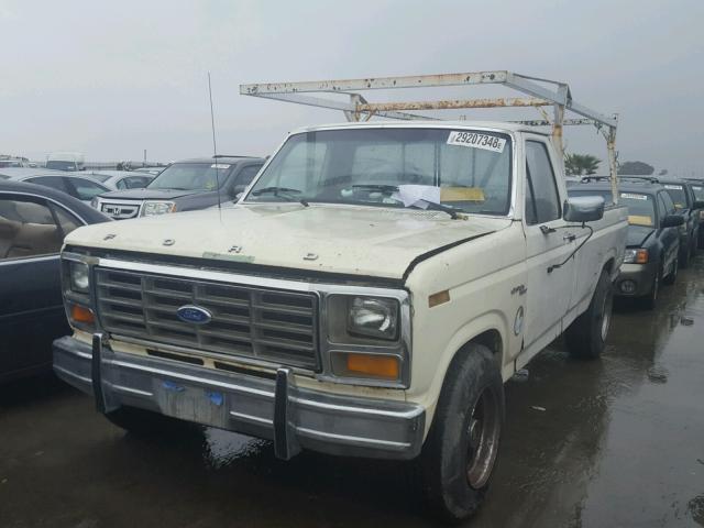 1FTEF25Y2GPA08603 - 1986 FORD F250 WHITE photo 2