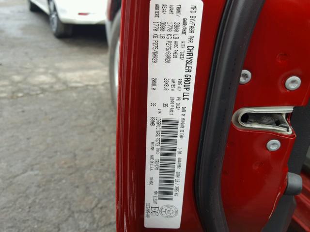 1D7RV1CT6AS175773 - 2010 DODGE RAM 1500 RED photo 10