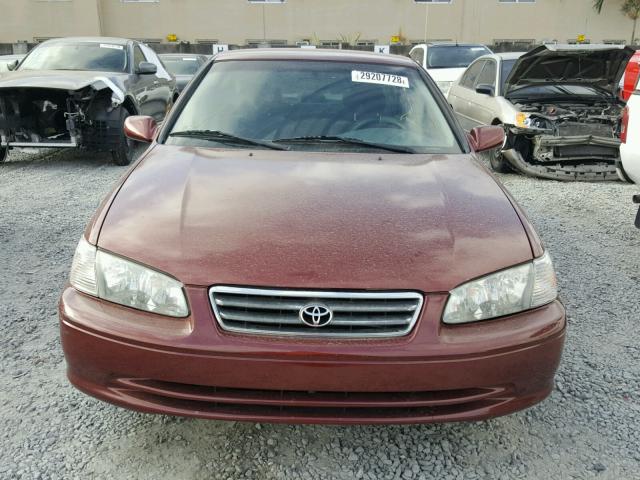 4T1BG22K61U041091 - 2001 TOYOTA CAMRY CE BURGUNDY photo 10