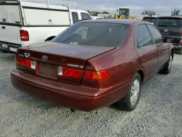 4T1BG22K61U041091 - 2001 TOYOTA CAMRY CE BURGUNDY photo 4