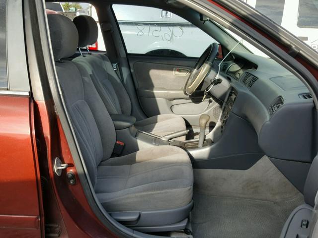 4T1BG22K61U041091 - 2001 TOYOTA CAMRY CE BURGUNDY photo 5