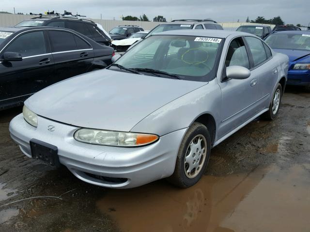 1G3NL52E1YC321140 - 2000 OLDSMOBILE ALERO GL SILVER photo 2