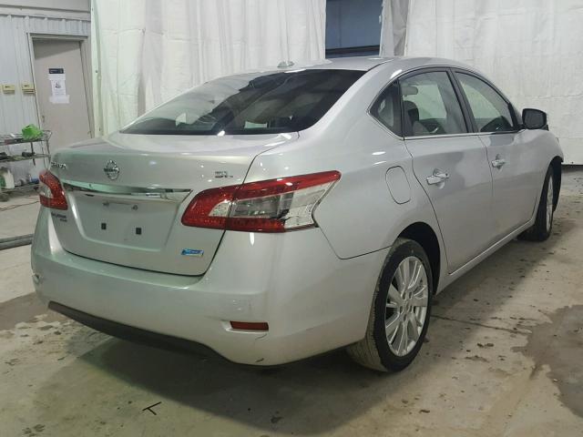 3N1AB7AP5EY204411 - 2014 NISSAN SENTRA S SILVER photo 4