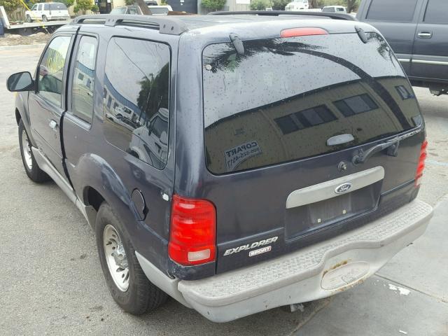 1FMYU60E71UC36379 - 2001 FORD EXPLORER S BLACK photo 3