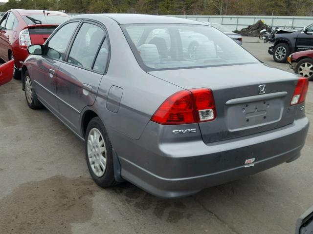 2HGES16544H581935 - 2004 HONDA CIVIC LX SILVER photo 3