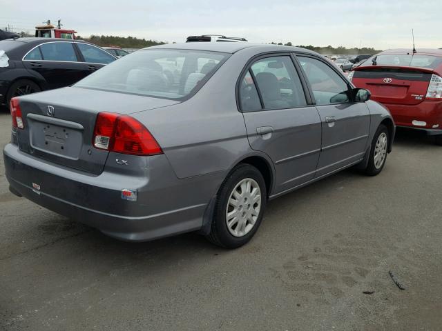 2HGES16544H581935 - 2004 HONDA CIVIC LX SILVER photo 4