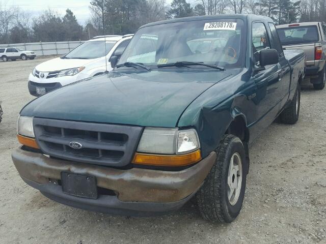 1FTYR14C1XTA10421 - 1999 FORD RANGER SUP GREEN photo 2