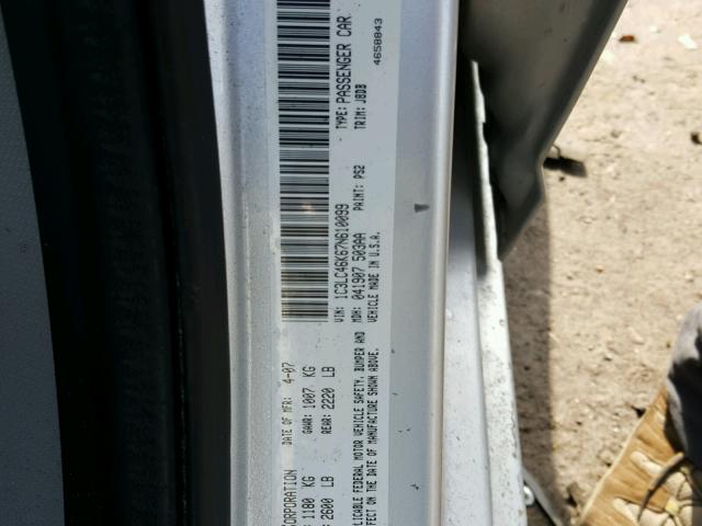 1C3LC46K67N610099 - 2007 CHRYSLER SEBRING WHITE photo 10