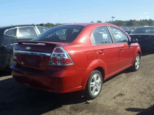 KL1TG5DE6BB115809 - 2011 CHEVROLET AVEO LT RED photo 4