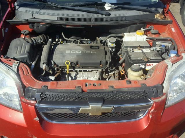 KL1TG5DE6BB115809 - 2011 CHEVROLET AVEO LT RED photo 7