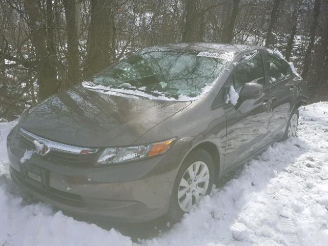 19XFB2F52CE355847 - 2012 HONDA CIVIC LX GRAY photo 2