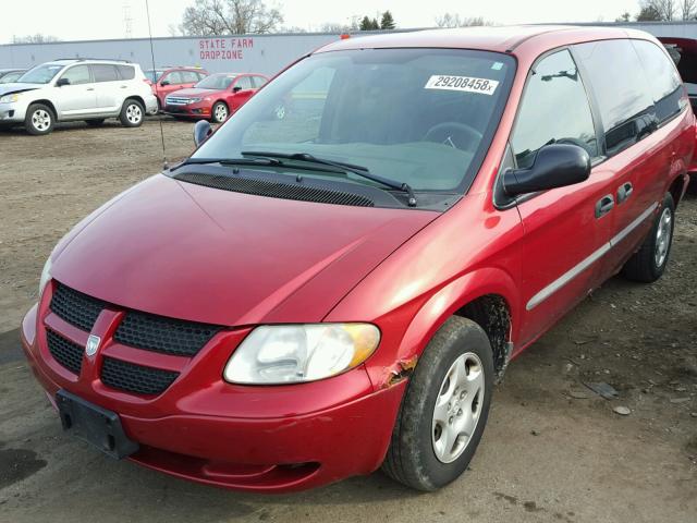 1B4GP24332B606486 - 2002 DODGE GRAND CARA RED photo 2