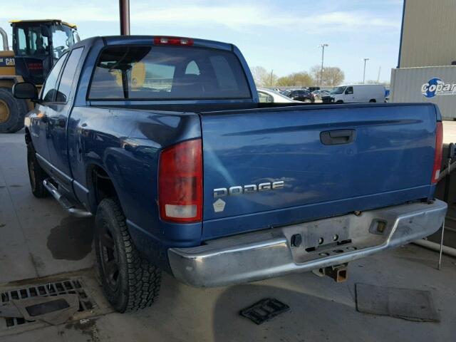 1D7HU18N72S593186 - 2002 DODGE RAM 1500 BLUE photo 3