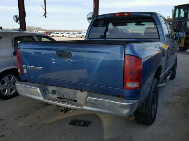 1D7HU18N72S593186 - 2002 DODGE RAM 1500 BLUE photo 4