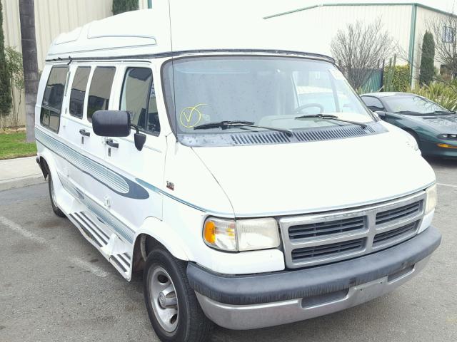 2B7HB21Y6SK554271 - 1995 DODGE RAM VAN B2 WHITE photo 1