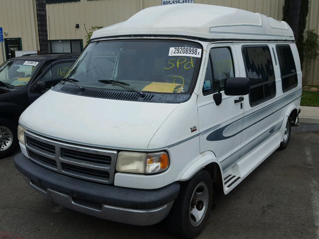 2B7HB21Y6SK554271 - 1995 DODGE RAM VAN B2 WHITE photo 2