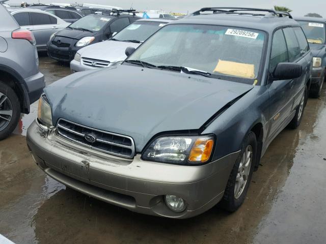 4S3BH665427604782 - 2002 SUBARU LEGACY OUT TEAL photo 2