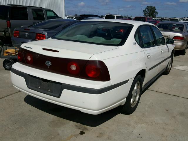 2G1WF52E039315740 - 2003 CHEVROLET IMPALA WHITE photo 4