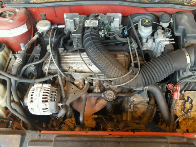 1G1JC1243VM127058 - 1997 CHEVROLET CAVALIER B RED photo 7