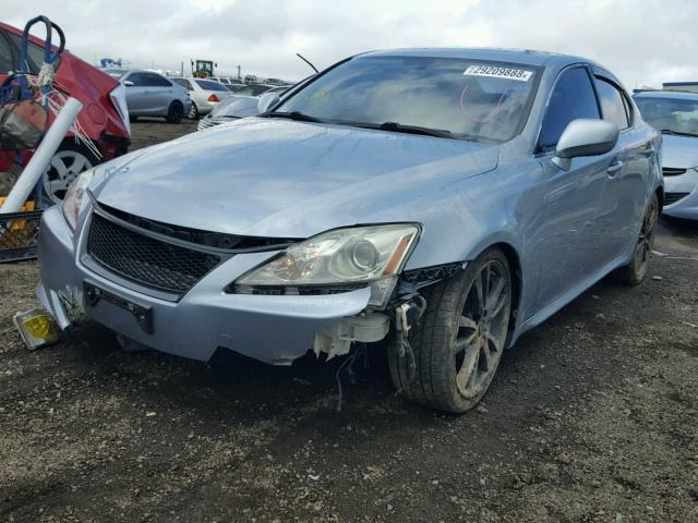 JTHBE262665008502 - 2006 LEXUS IS 350 BLUE photo 2