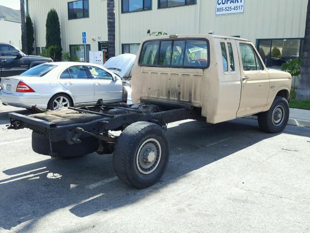 1FTHX2613GKB16852 - 1986 FORD F250 TAN photo 4