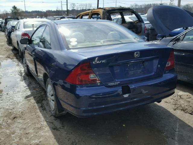 1HGEM225X3L011008 - 2003 HONDA CIVIC LX BLUE photo 3